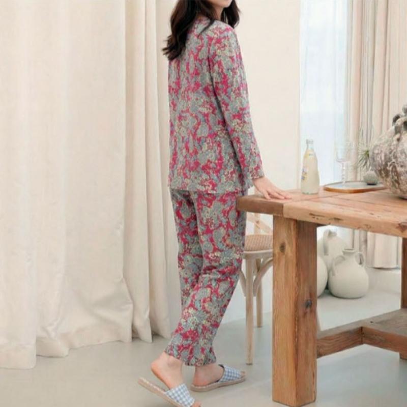 SHiz Madam Women S Large Flower Pattern paiSley Home Set GrandmotHer pajamaS H