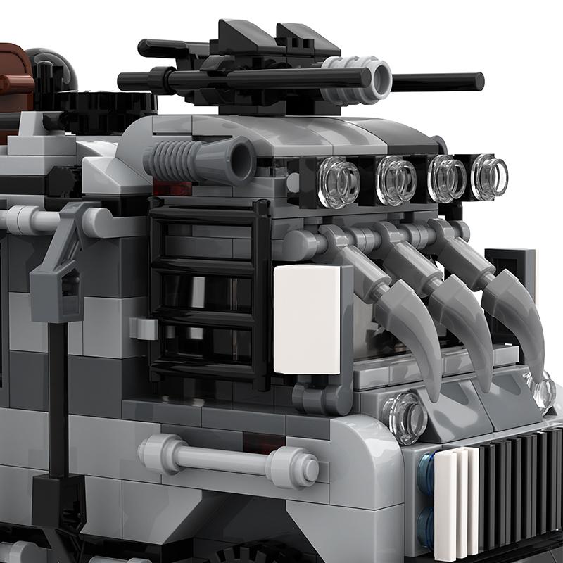 Gobricks MOC Anti Zombie Van Stavebnice Město Policejní Stanice Auto Cihlová Hračka Pro Děti Vzdělávací Hračky Dárky Juguetes