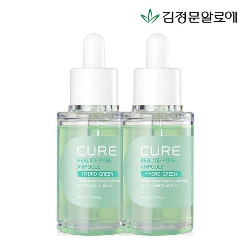 CURE [Kim Jung-moon Aloe] Cure Realoe Pore Ampoule 40ml x 2 FREE