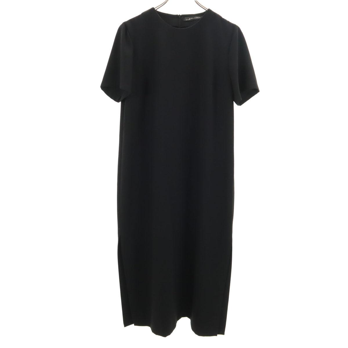 

ZARA WOMAN сделано в Японии Платье с коротким рукавом Длинное L черный Женский Б/у