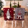 Christmas Santa Claus Gnome Chair Cover With Plush Design For Holiday Home Decor