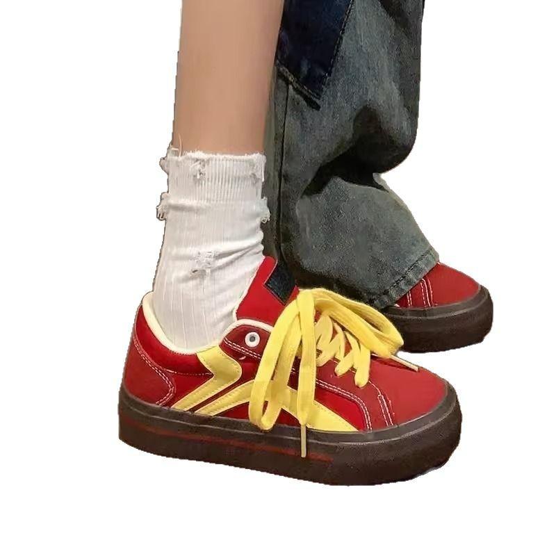 American 2025 spring and summer new popular canvas shoes casual thick baseplate shoes female students versatile casual shoes niche