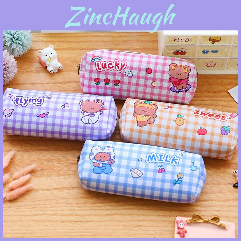 Cartoon Soft Cute Bear Pencil Case With Large Capacity For Students And School Supplies