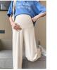 Maternity Wide-Leg Pants: Lightweight Summer Style, Nine-Point Length, Loose Fit, Belly Support, Seamless, Fashionable, Versatile for Home & Outings.
