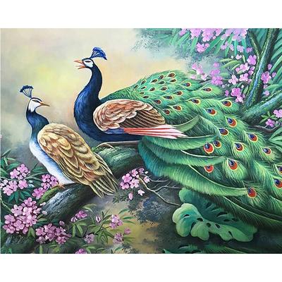 Pittura Diamante 5D Fai da Te Punto Croce pavone Mosaico Ricamo Diamante Lavorazione ad Ago