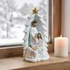 Traditional Nativity Figurine for Holidays Holy Family Statue, Christmas Tree Resin Ornament, Hand-Painted Religious Home Decor Housewarming Tabletop
