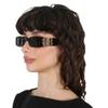 Balenciaga Grey Rectangular Ladies Sunglasses Bb0096s 002 51