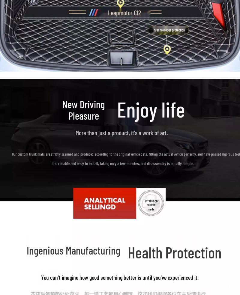 Leapmotor C11 Trunk Mat, Full Coverage, 2026 Model Tail Box Interior.