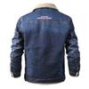 Men Denim Jacket Warm Winter Thick Fleece Warm Jean Coat Fitiness Autumn Casual Men 'S Motorcycle Coats Plus Size L -6xl