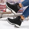 Cross Strap European and American Style Platform Cotton Shoes Autumn and Winter New Warm Snow Boots