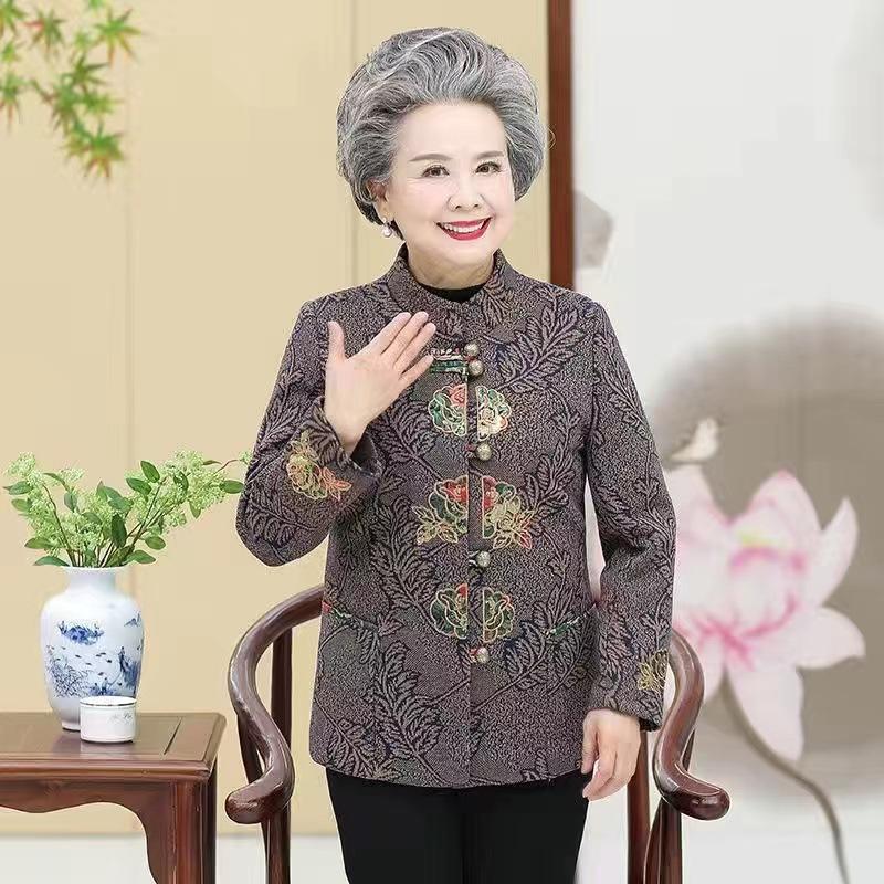 Spring and Autumn Jacket Set for Mature Women (Ages 60-80) – Grandma Style
