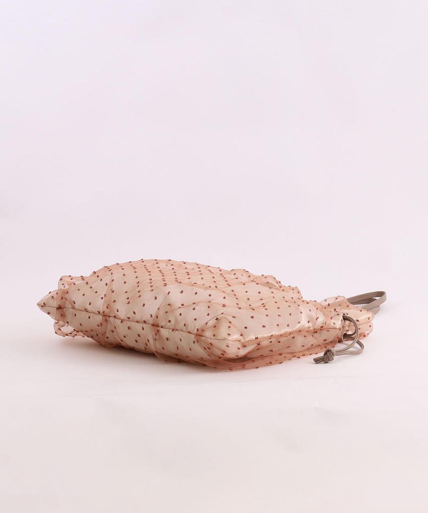 Samir Nasri Tüll-Punkt-Tragetasche mit Kordelzug, A4-Format, 2412211014, Beige (050)