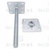 Post Base Adjustable Anchor 110X250X4.0Mm Oc + Welded Nut