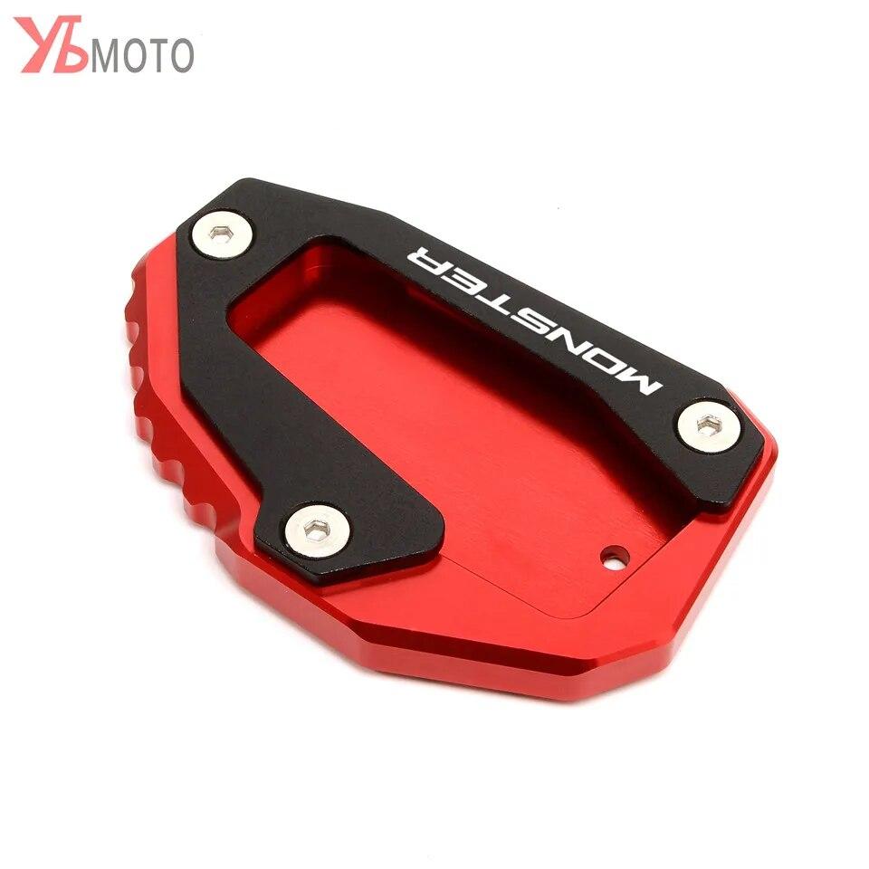 Motorcycle Accessories For DUCATI MONSTER 696 795 821 1200 1200S Kickstand Foot Side Stand Extension Pad Support Plate