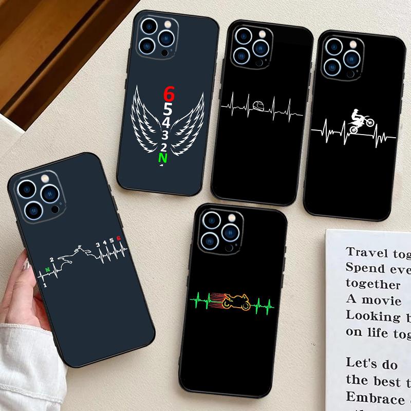 Motorcycle Heartbeat Case For Honor 200 400 Pro 50 70 90 Lite X9a X9b X9c X9d X8a X8b X8c Magic 5 6 7 8 Pro Cover