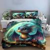 "Whimsical Dragon Fantasy Trio Design" Exquisite Three-Piece Bedding Set Gift For Kids And Adults