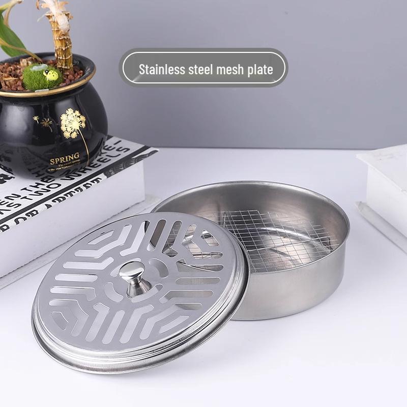 

Большой держатель для спирали от комаров из нержавеющей стали и пепельница Others