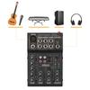 Ammoom AGM05 5-Channel Mini Mixer Mixing Console USB Audio Interface Plug-and-Play +48V Phantom
