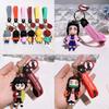 Adorable Demon Slayer Keychain Anime Character Bag Charm Plastic Durable Gift