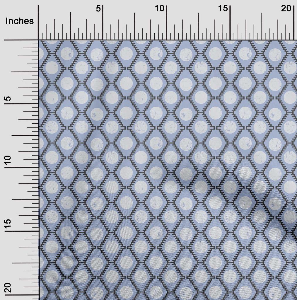oneOone Cotton Flex Grayish Purple Fabric Asian Block Print Geometric Sewing Craft Projects Fabric Prints By Yard 40 Inch