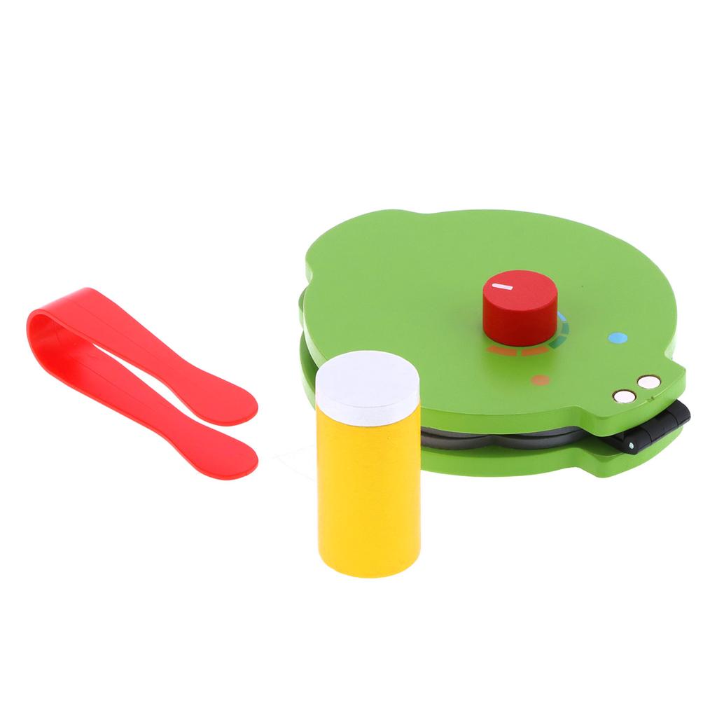 Simulation Pancake Machine Toy Children Kids Pancake Maker Cooking Wooden Kitchen Toys