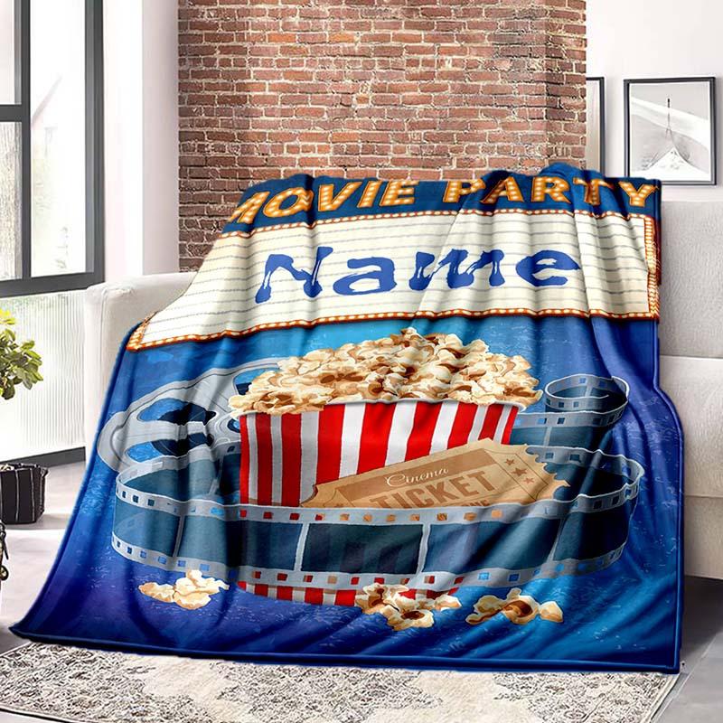 Film Festival Customize Your Name Blanket Used For Chair Office Sofa Bed Camping Soft And Warm Giving Friends And Relatives Birthday Graduation Gift