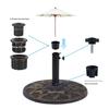 Plastic Sun Umbrella Base Parts: Stand, Iron Pipe, Hole Plug, and Sleeve for Courtyard Umbrella.