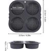 Hamburger Bun Mold Baking Hamburger Bread Pan Non-Stick Silicone Mold Dishwasher Safe 4 Cavities for Burger Buns Kitchen Tool,10cm (4 Inch) Egg