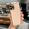 Candy Color 6D Electroplating Is Suitable for iPhone17ProMax Apple 16/15 Solid Color Fine Hole Silicone Mobile Phone Case X