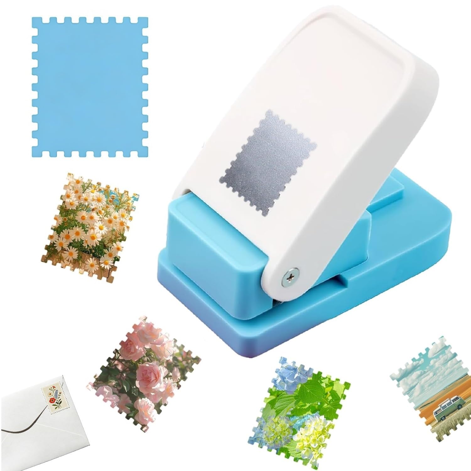 

Maazusa Craft Punch Stamp and Paper Punch Rectangular 25.4mm×21.1mm Large Puzzle Foldable Storage Portable Lightweight Multi-purpose Scrapbook DIY