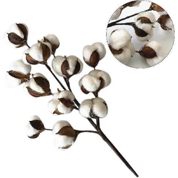 50cm Cotton Stems Decoration 12 Cotton Bolls Cotton Stalks Branch for Home Decor Wedding Centerpiece Farmhouse Decoration