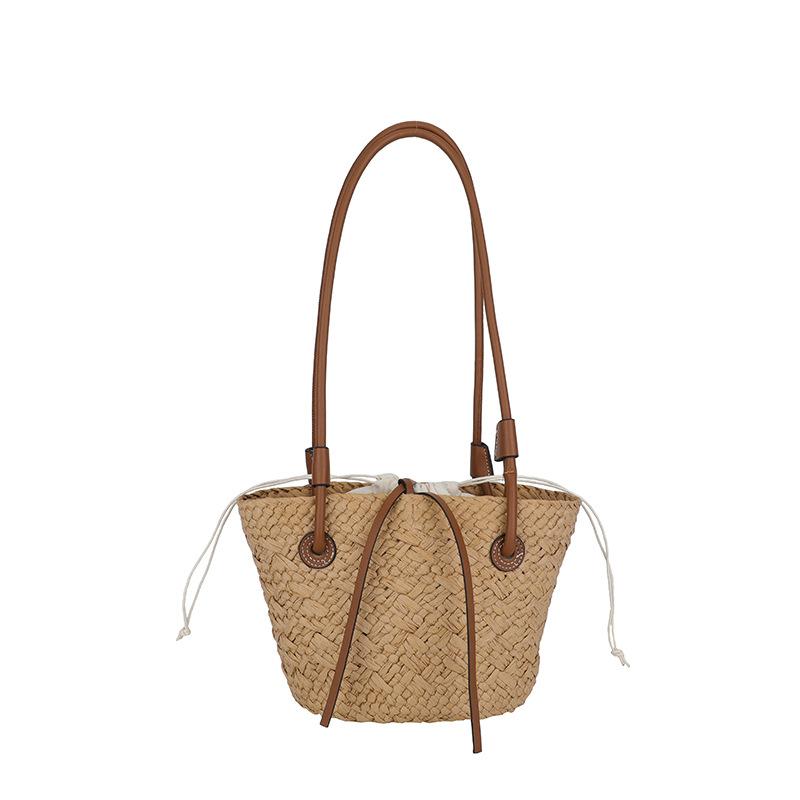 Fashionable Seaside Vegetable Basket Bag Casual Niche Simple and Large-capacity Single-shoulder Women's Bag