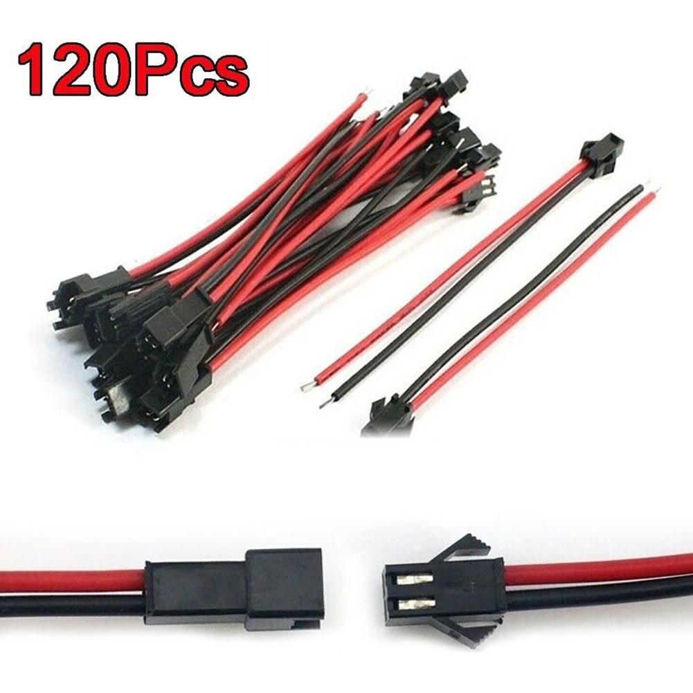 120pcs 2Pin  Plug SM Connector Terminal Male Female Wire Connector Adapter