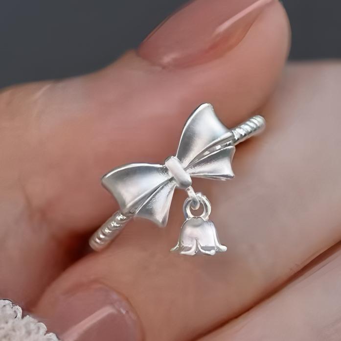 925 Silber Liebesherz Ring für Damen Mädchen Geschenk Linie Perle Koreanischer Süßer Schmuck Geburtstagsgeschenk