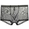 Heren Ice Silk Mesh Vierkante Pijp Slip - Transparant, Sexy, Grote Maten