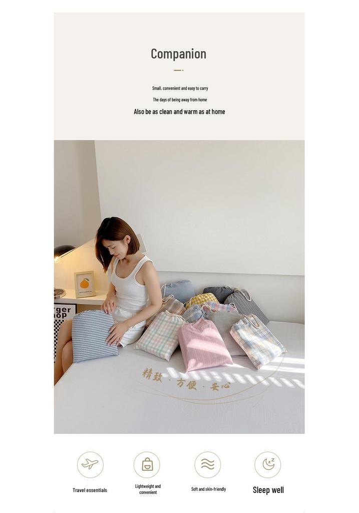 100% Cotton Dirt-Proof Duvet Cover & Sleeping Bag for Home or Travel, Available in Single/Double Size