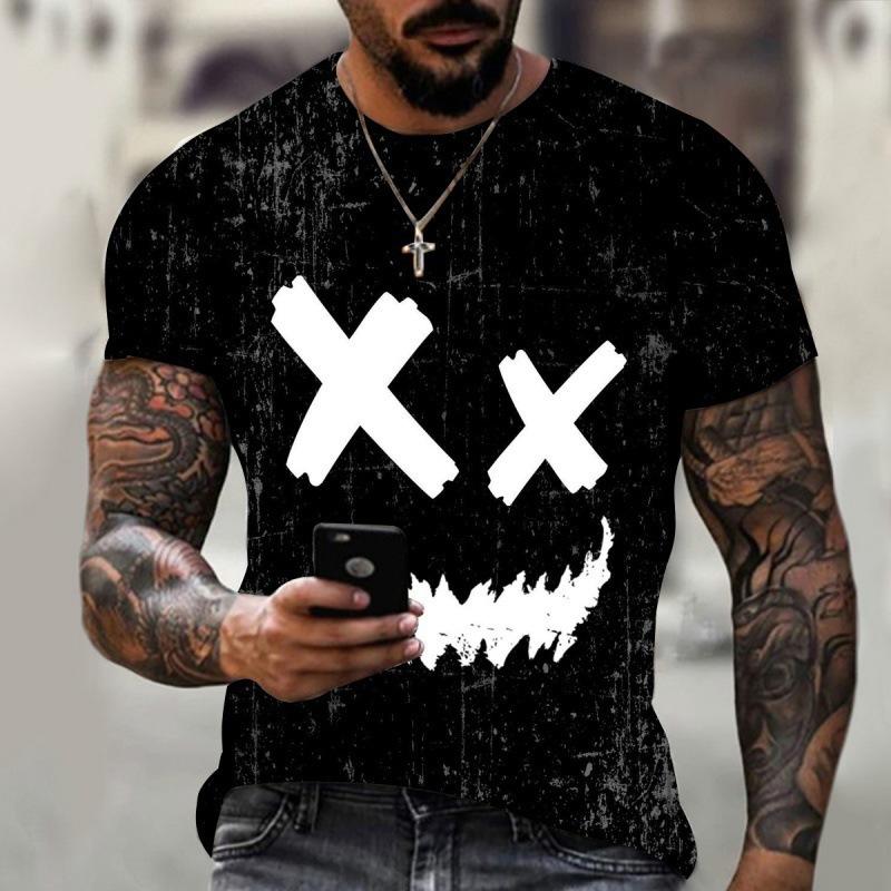 Summer Short Sleeved T-shirt Men's Classic 3D Printed Loose Casual T-shirt