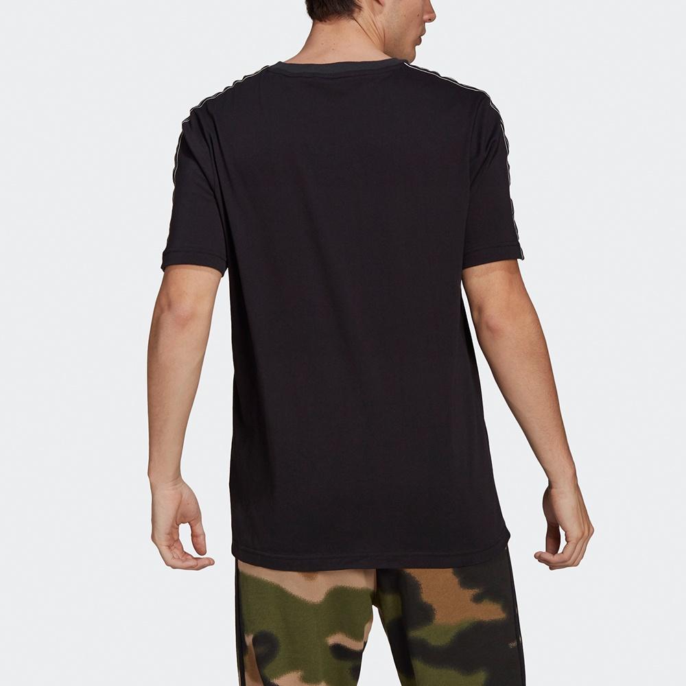 adidas originals MENS Sprt 3 Stripe T Casual Sports Crew-neck Short Sleeve Black Men's GN2417