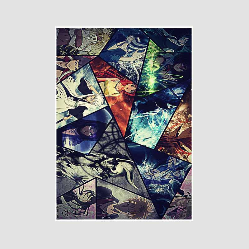 Japanese Anime Bleach Poster Decor Retro White Paper Posters and Prints Wall Art Painting Bedroom Bar Cafe Decoration Mural Fans Collection Gifts