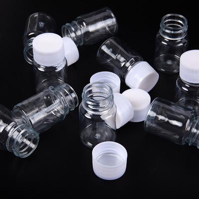 10 Stücke Kunststoff Pet Klar Leere Dichtung Flaschen Festes Pulver Medizin Pille Fläschchen Container Reagenz Verpackung Flasche Nachfüllbare Flaschen