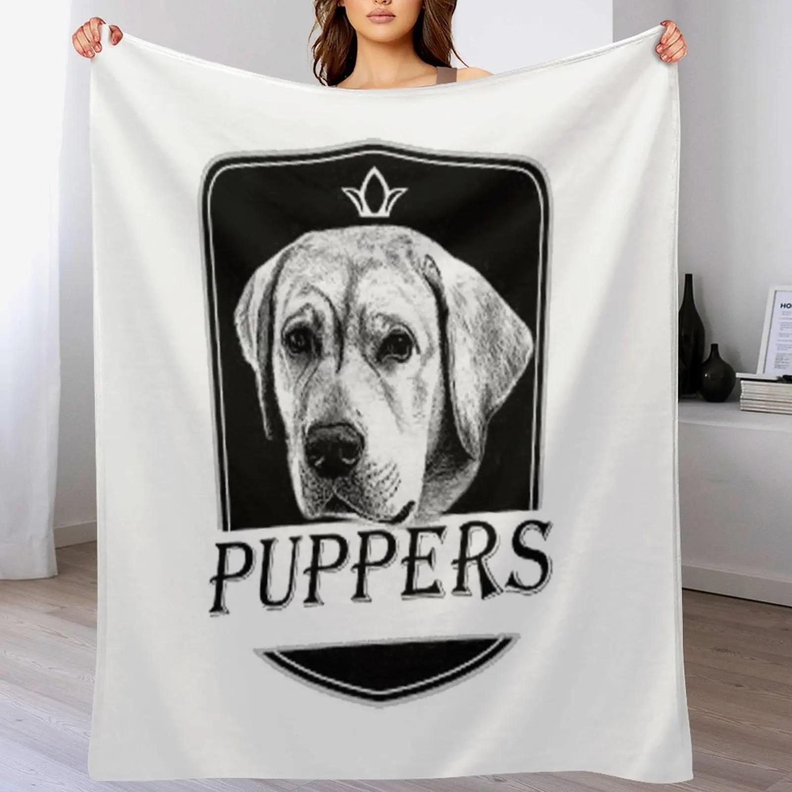 puppers beer Throw Blanket Faux Fur Soft Warm Blanket for Bed 102x76cm(40x30in)