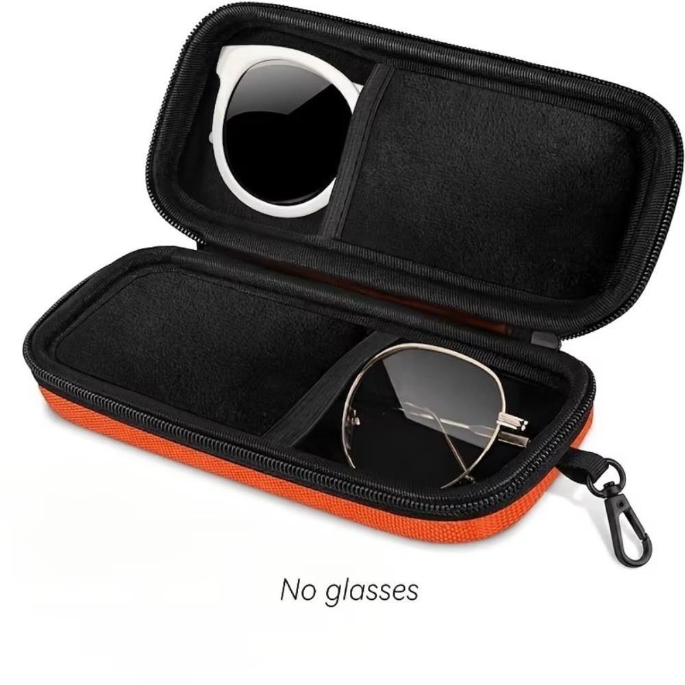 Double Compartment Glasses Storage Box Hard Shell Double Compartment Case Home Storage