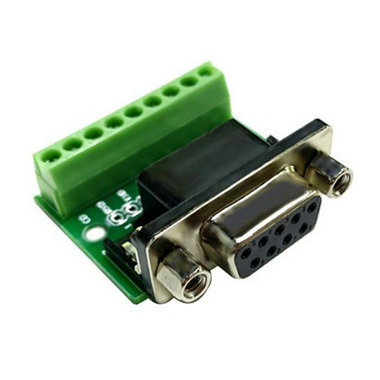 DB9 Male-to-Female Screw Terminal Block 9-Pin RS232/RS485 Converter
