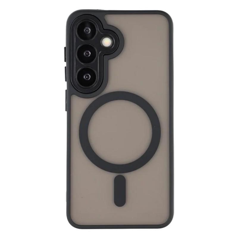 For Samsung Galaxy S25+ Case Compatible with MagSafe WANLONFENG QB Series PC TPU Phone Cover with Screen Film