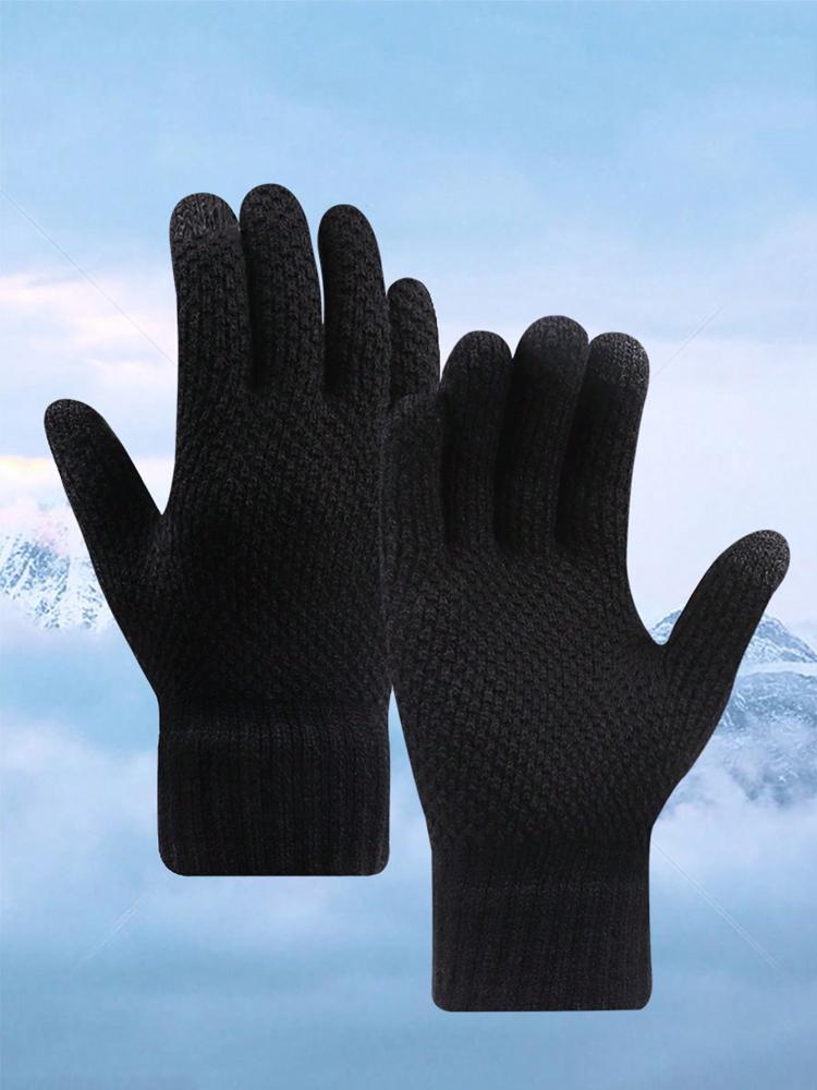 Winter Gloves for Men Women - Upgraded Touch Screen Cold Weather Thermal Warm Knit Glove for Running Driving Hiking