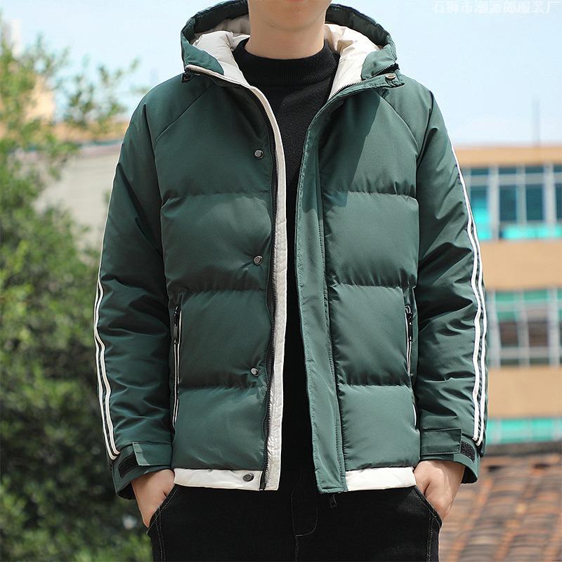 New Down Cotton-padded Clothes Thickened Winter Clothes Two Bars Cotton-padded Clothes Men's Jackets Cotton-padded Jackets Men's