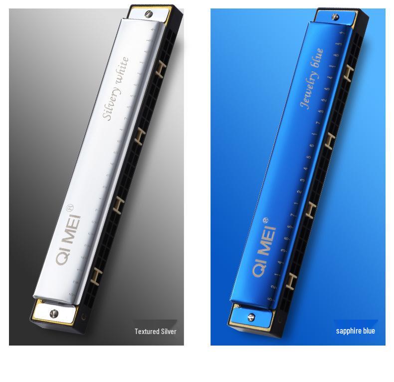 Chimei 24-Hole Double Reed C Key Harmonica for Adults & Beginners