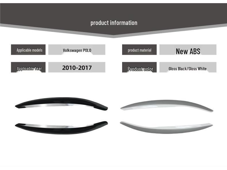 Volkswagen Polo 6R/6C 2009-2017 Headlight Eyebrow Stickers - Exterior Car Modification Accessories