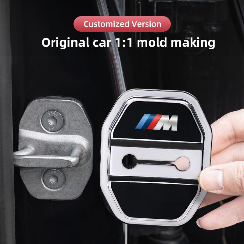 4PCS Silicone Car Interior Door Lock Cover Auto Door Latch Protective Sticker Accessories For BMW G80 G06 G07 G42 G14 G15 G16 F8