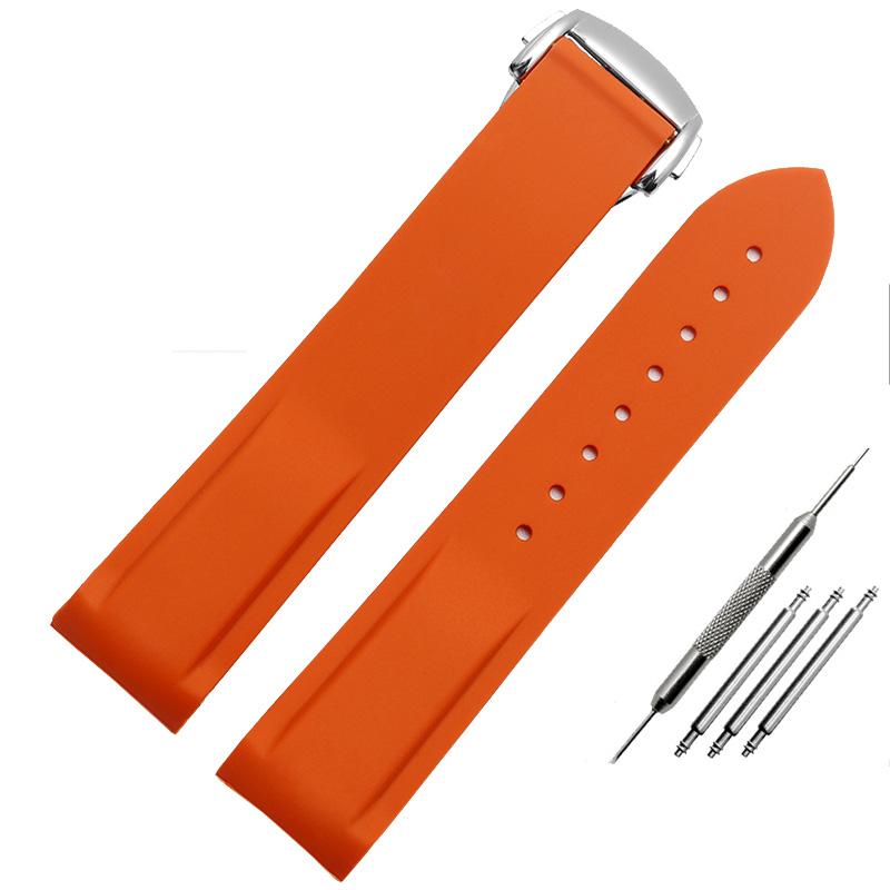 Bracelet de montre en caoutchouc et silicone Classic Arc, 20 mm/22 mm, compatible avec Omega Seamaster GMT Diver 300 Speedmaster Seiko Hamilton